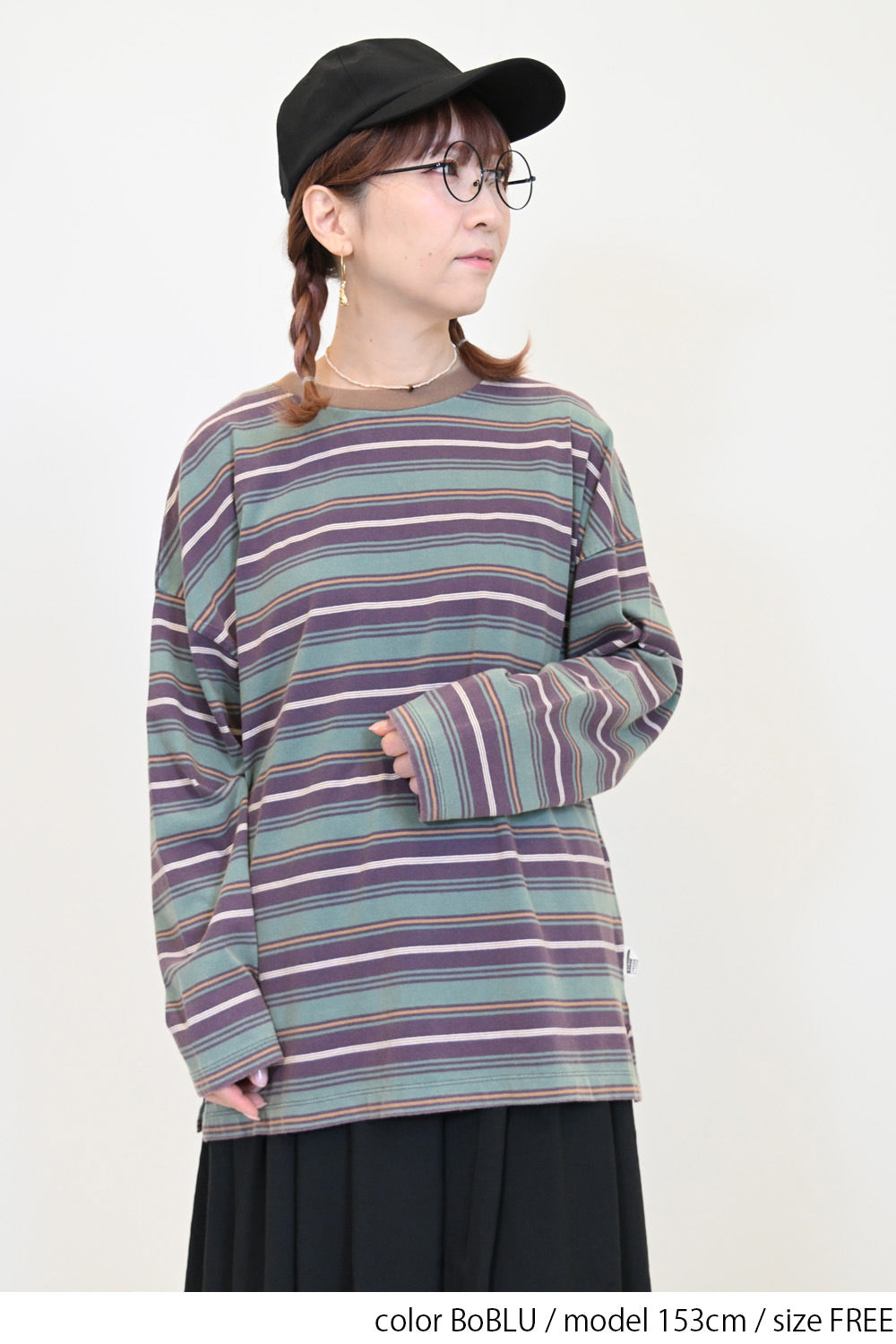 【GENTIL】マルチボーダーロンTee
