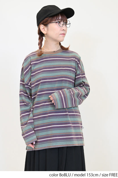 【GENTIL】マルチボーダーロンTee