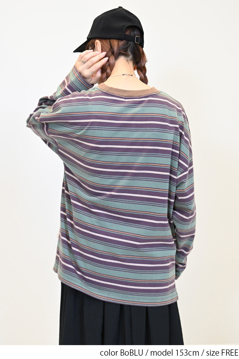 【GENTIL】マルチボーダーロンTee