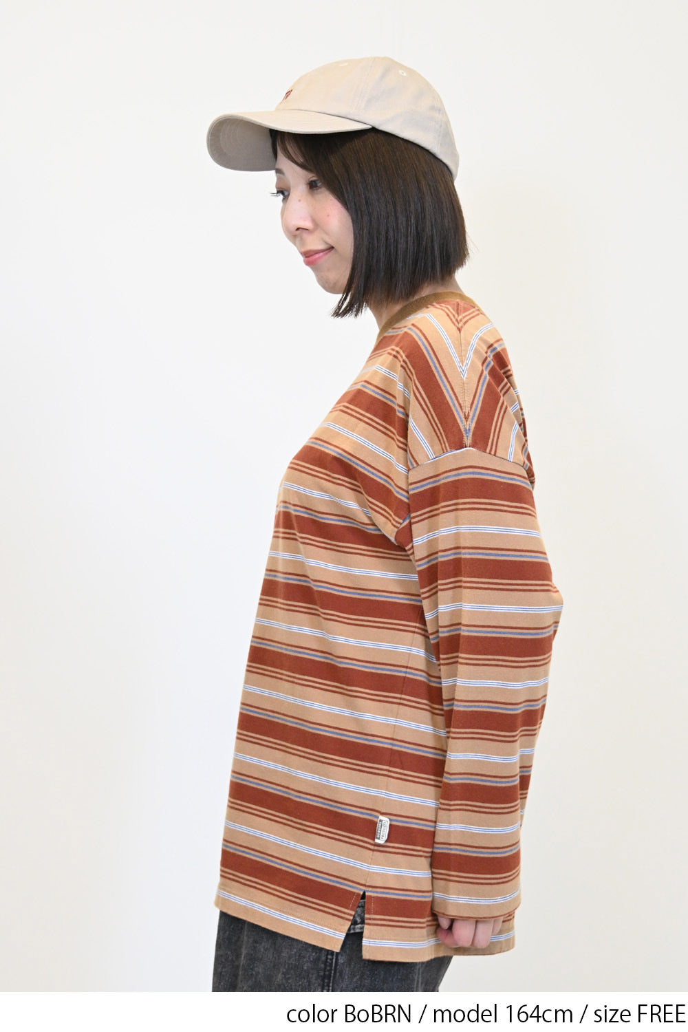 【GENTIL】マルチボーダーロンTee