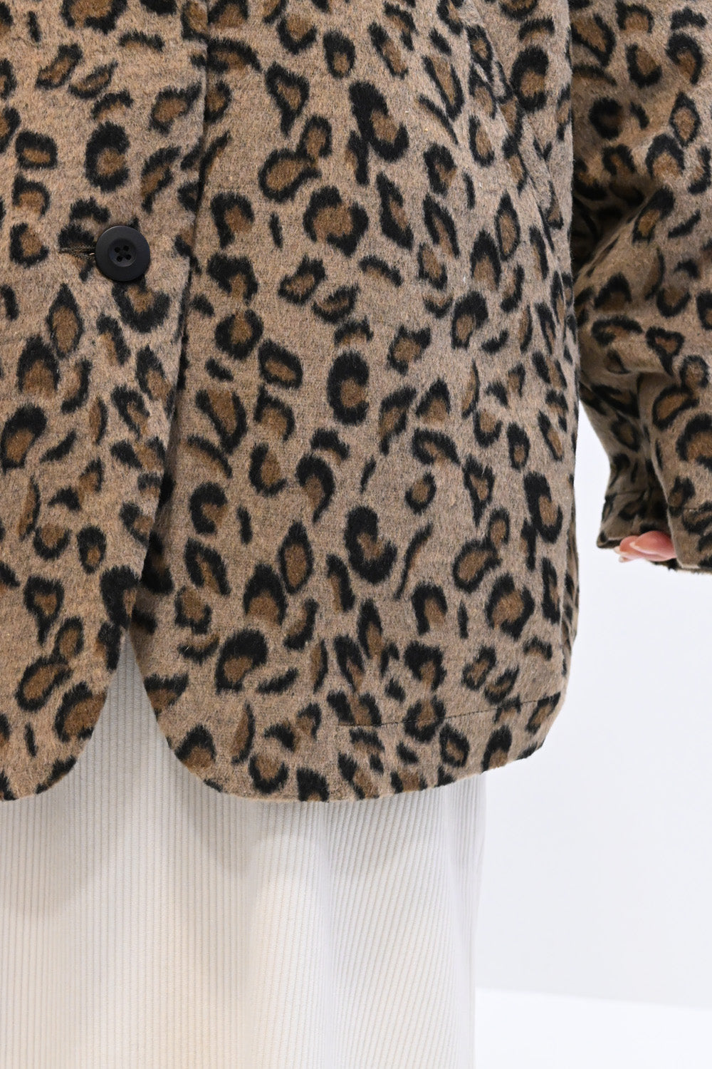 ≪SALE≫【GENTIL】Vネックレオパード柄コート – HEART MARKET
