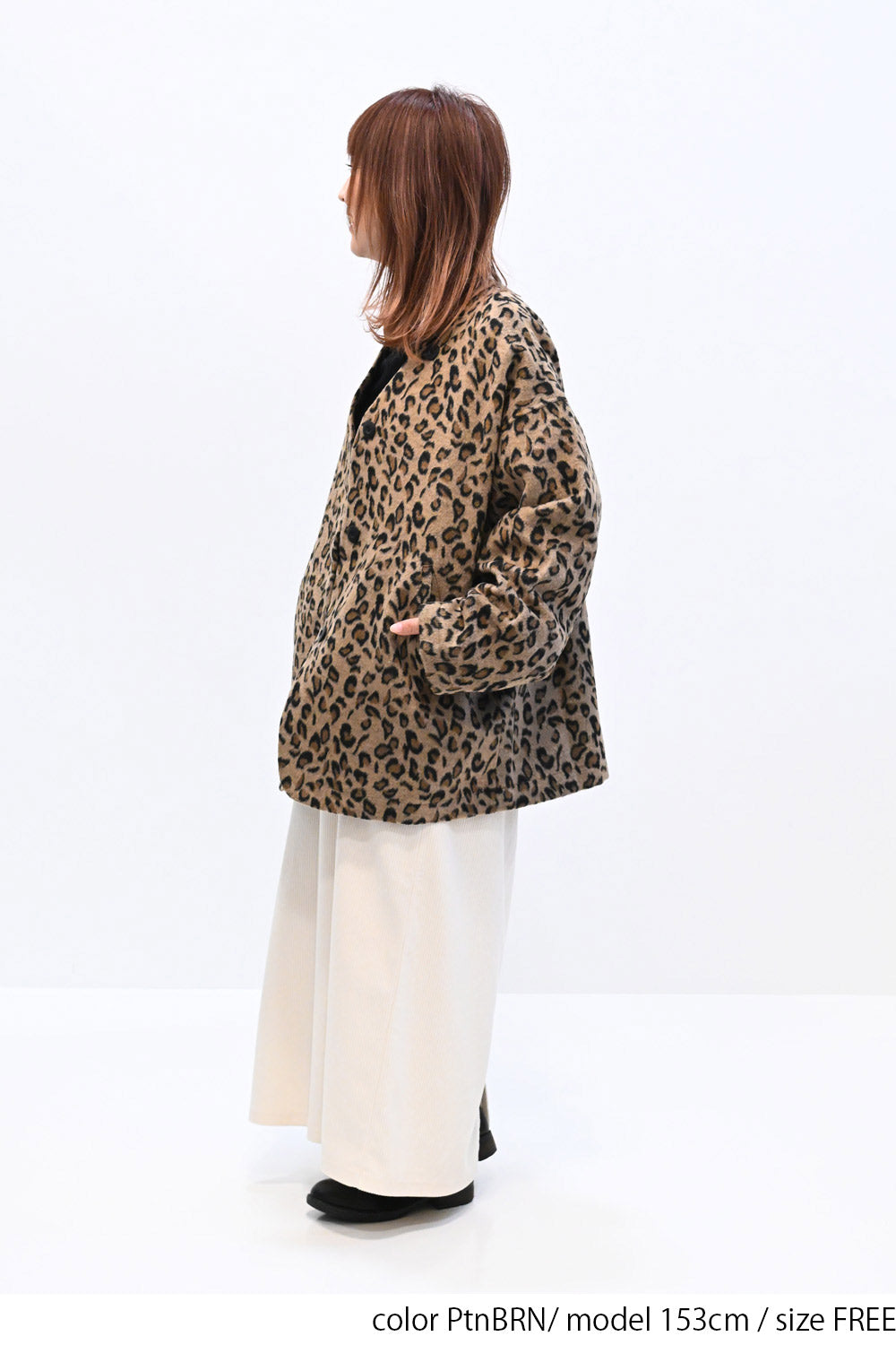 ≪SALE≫【GENTIL】Vネックレオパード柄コート – HEART MARKET