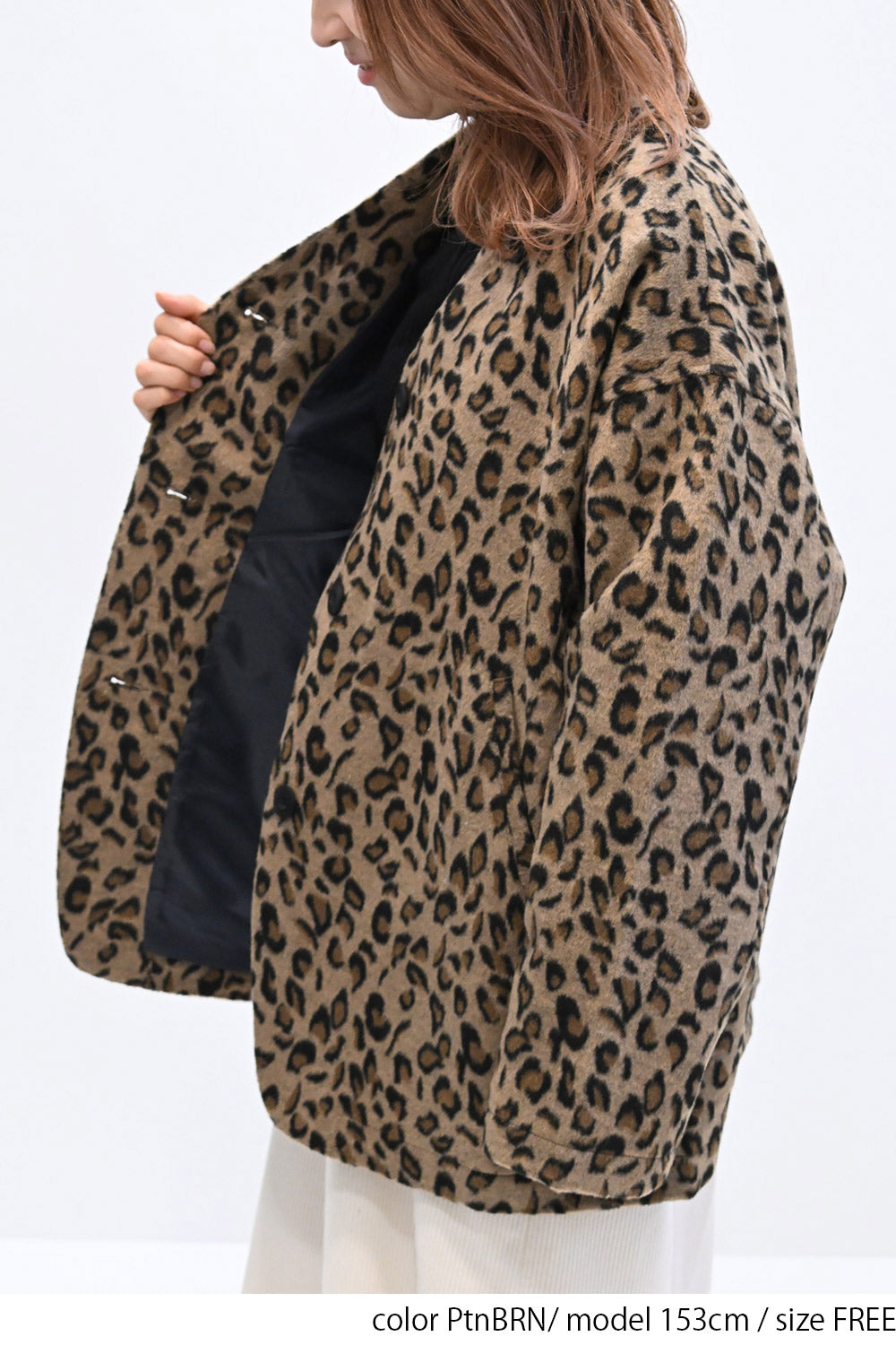 ≪SALE≫【GENTIL】Vネックレオパード柄コート – HEART MARKET