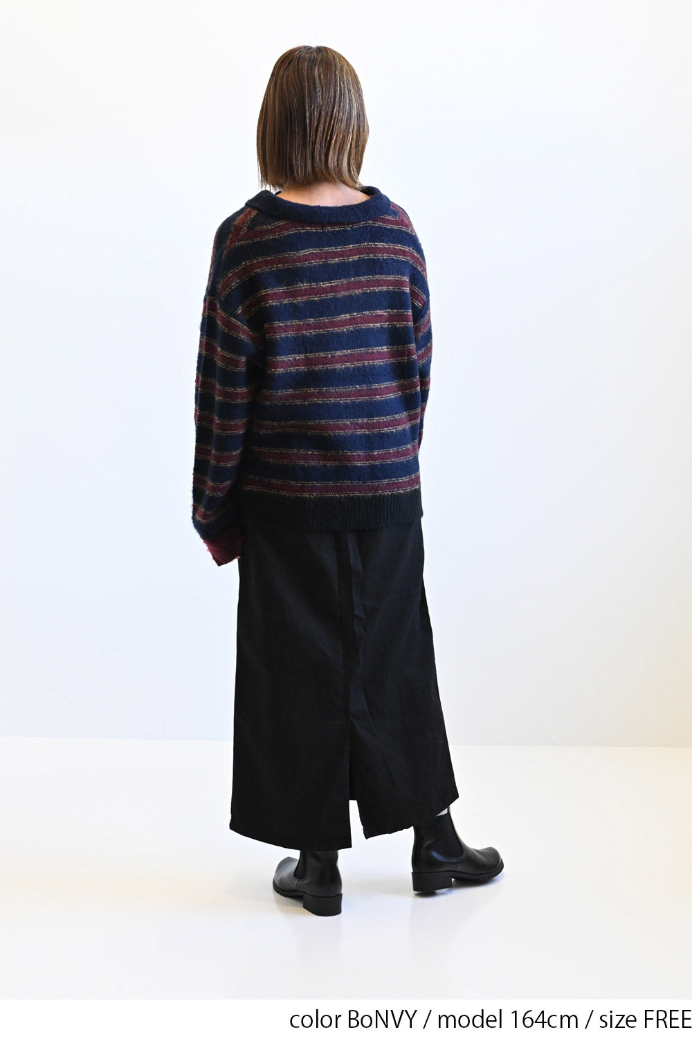 ≪SALE≫【GENTIL】Multi-Stripe Skipper Knit