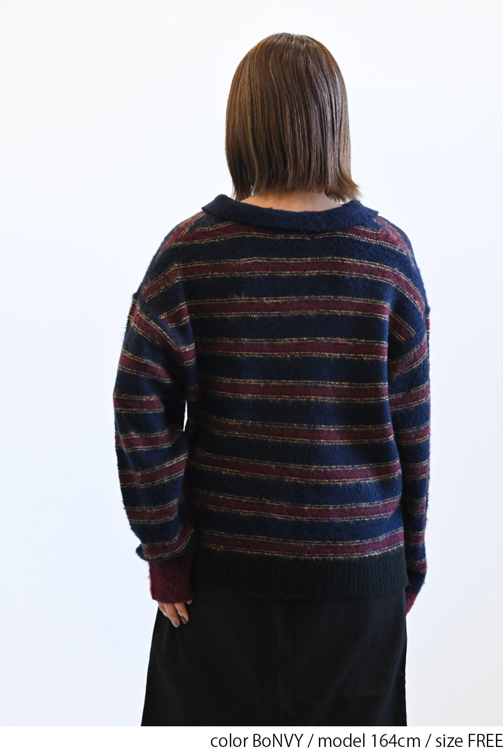 ≪SALE≫【GENTIL】Multi-Stripe Skipper Knit