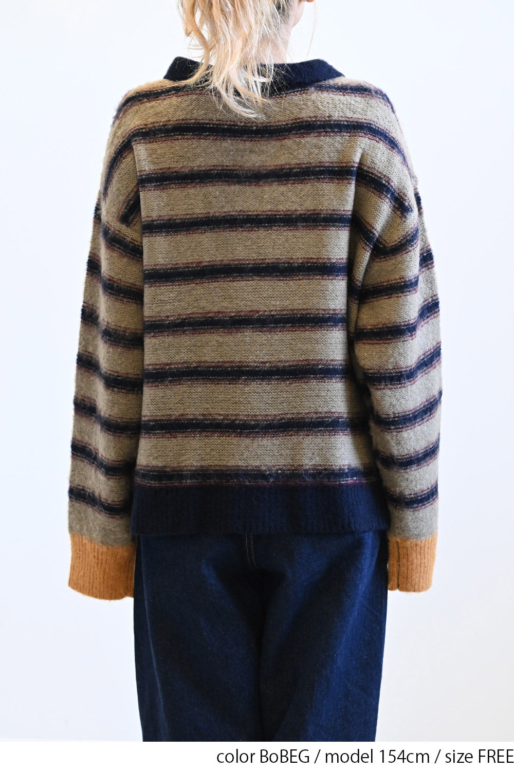 ≪SALE≫【GENTIL】Multi-Stripe Skipper Knit