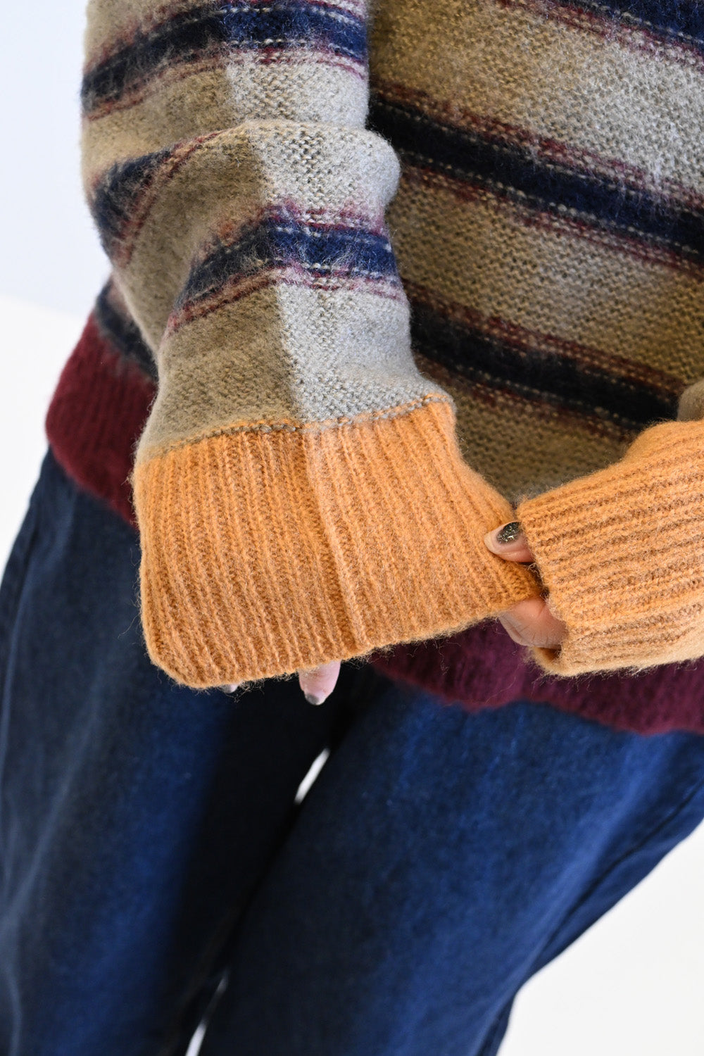 ≪SALE≫【GENTIL】Multi-Stripe Skipper Knit