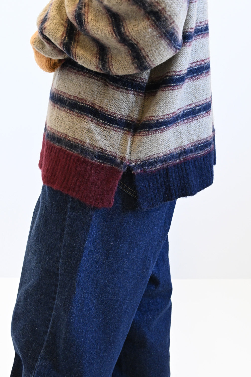 ≪SALE≫【GENTIL】Multi-Stripe Skipper Knit