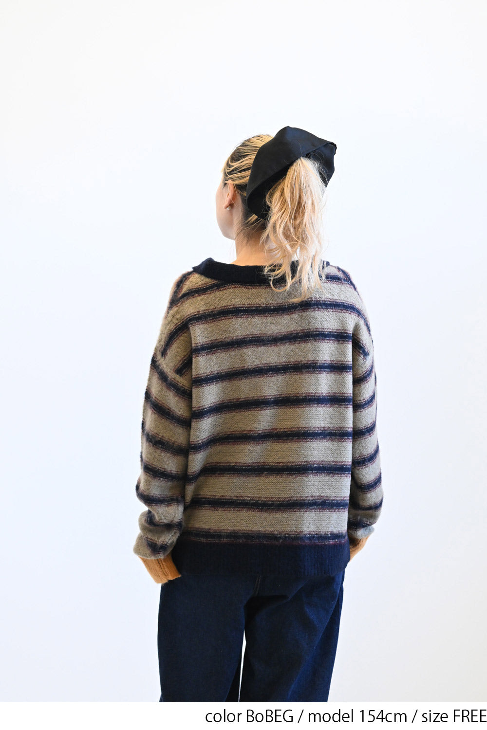 ≪SALE≫【GENTIL】Multi-Stripe Skipper Knit
