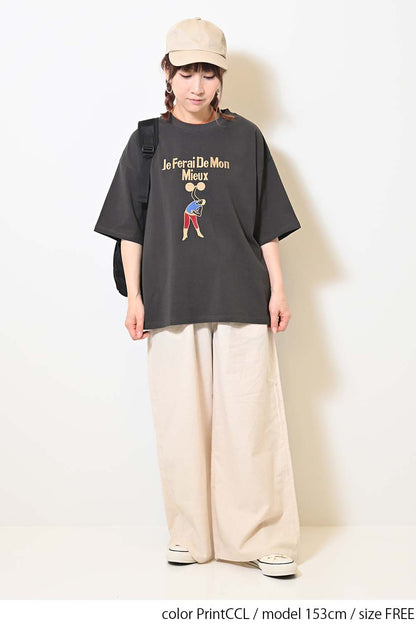 ≪SALE≫【KAKELA&TRANQUIL】Wrestler Embroidered Tee