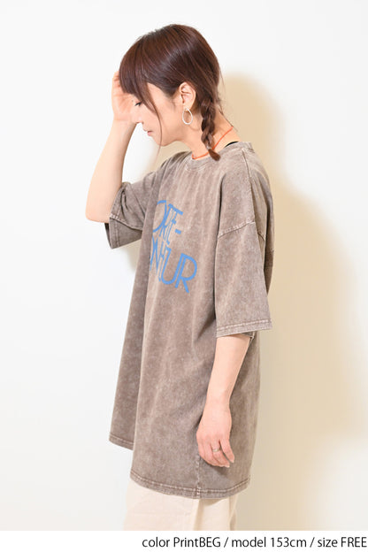 ≪SALE≫【KAKELA&TRANQUIL】Logo Print Long Tee