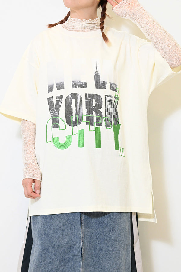 ≪SALE≫【KAKELA&TRANQUIL】NEWYORK Transfer Print TEE