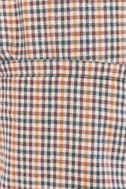 【no jean】両面起毛綾織チェックシャツワンピース