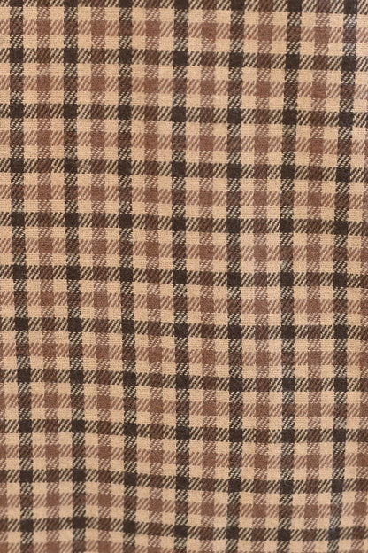 【no jean】両面起毛綾織チェックシャツワンピース