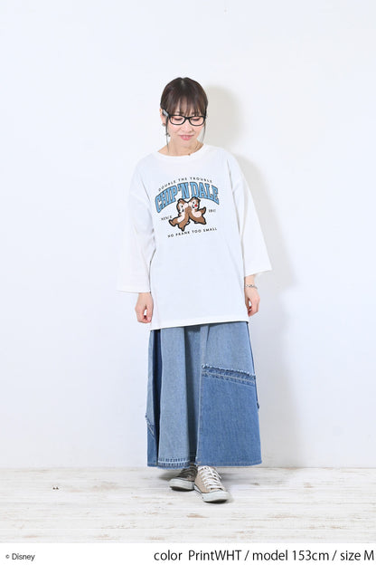 【Disney】ディズニー9分袖BIGTシャツ