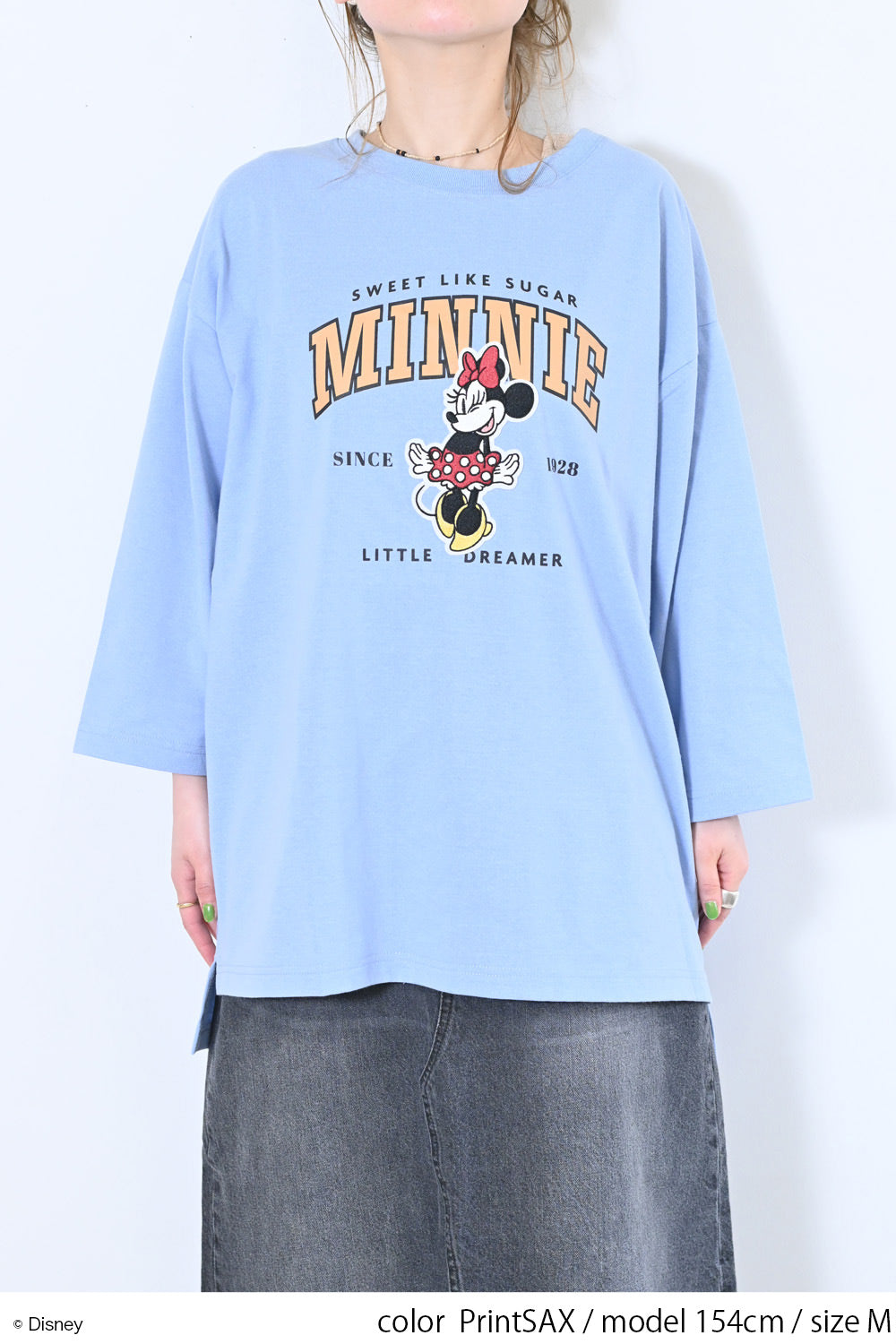 【Disney】ディズニー9分袖BIGTシャツ