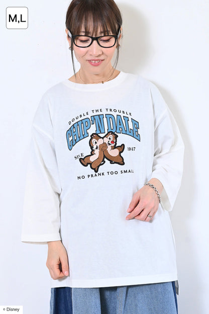 【Disney】ディズニー9分袖BIGTシャツ