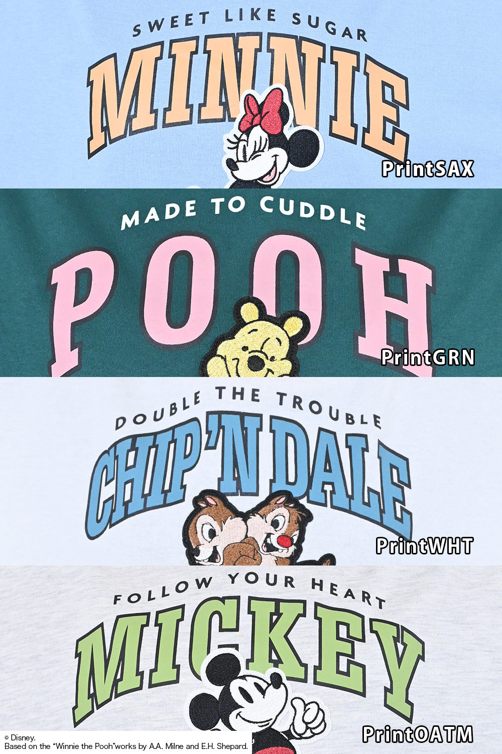 【Disney】ディズニー9分袖BIGTシャツ