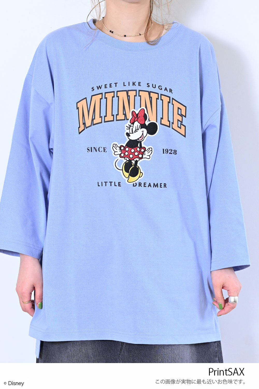 【Disney】ディズニー9分袖BIGTシャツ