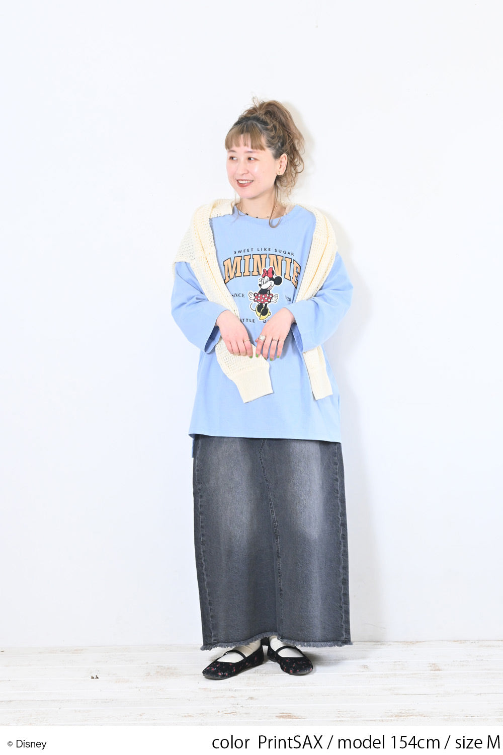 【Disney】ディズニー9分袖BIGTシャツ