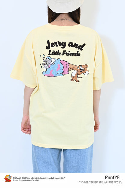 トムとジェリーサガラ刺繍半袖T