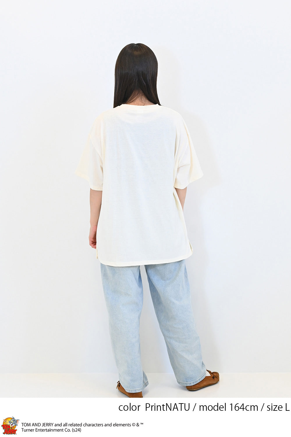 トムとジェリーハブラシ刺繍半袖TEE