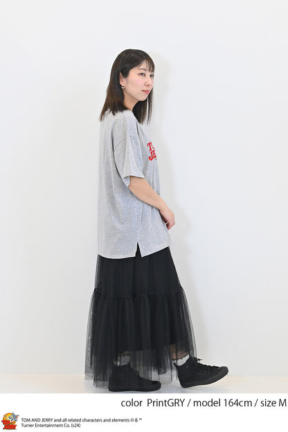 トムとジェリー総刺繍半袖TEE