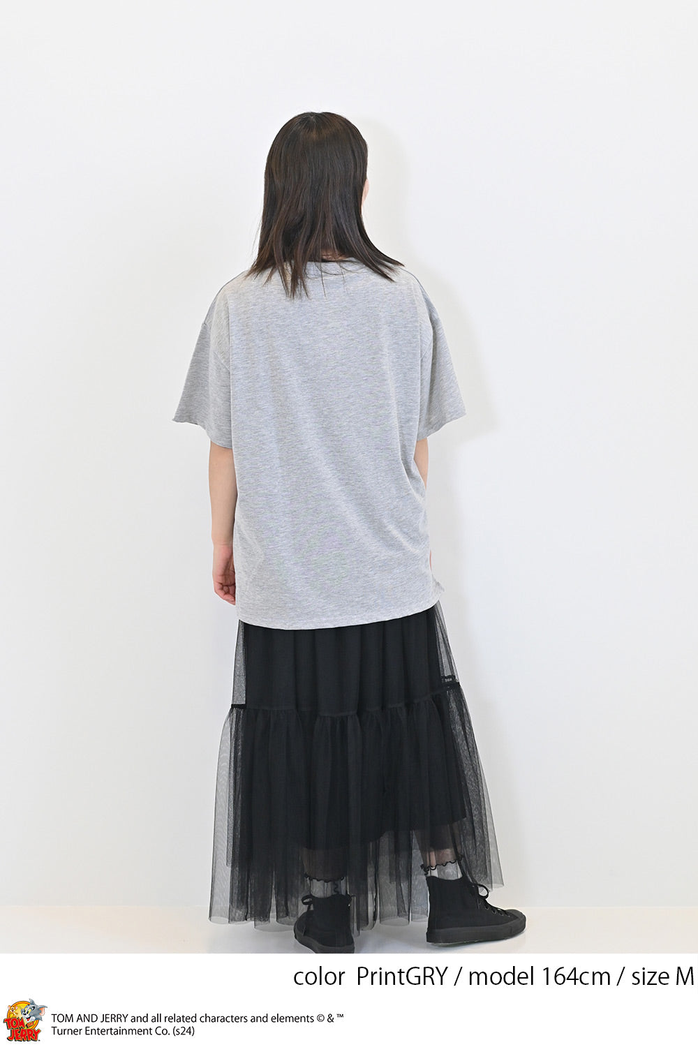 トムとジェリー総刺繍半袖TEE