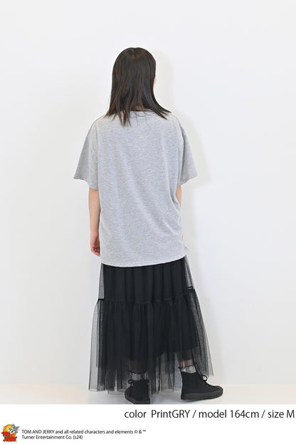 トムとジェリー総刺繍半袖TEE