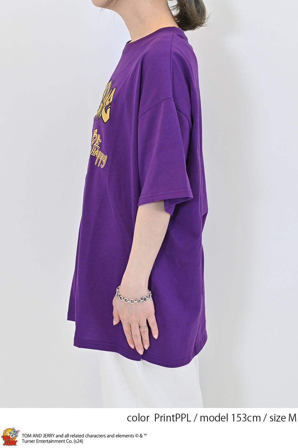 トムとジェリー総刺繍半袖TEE