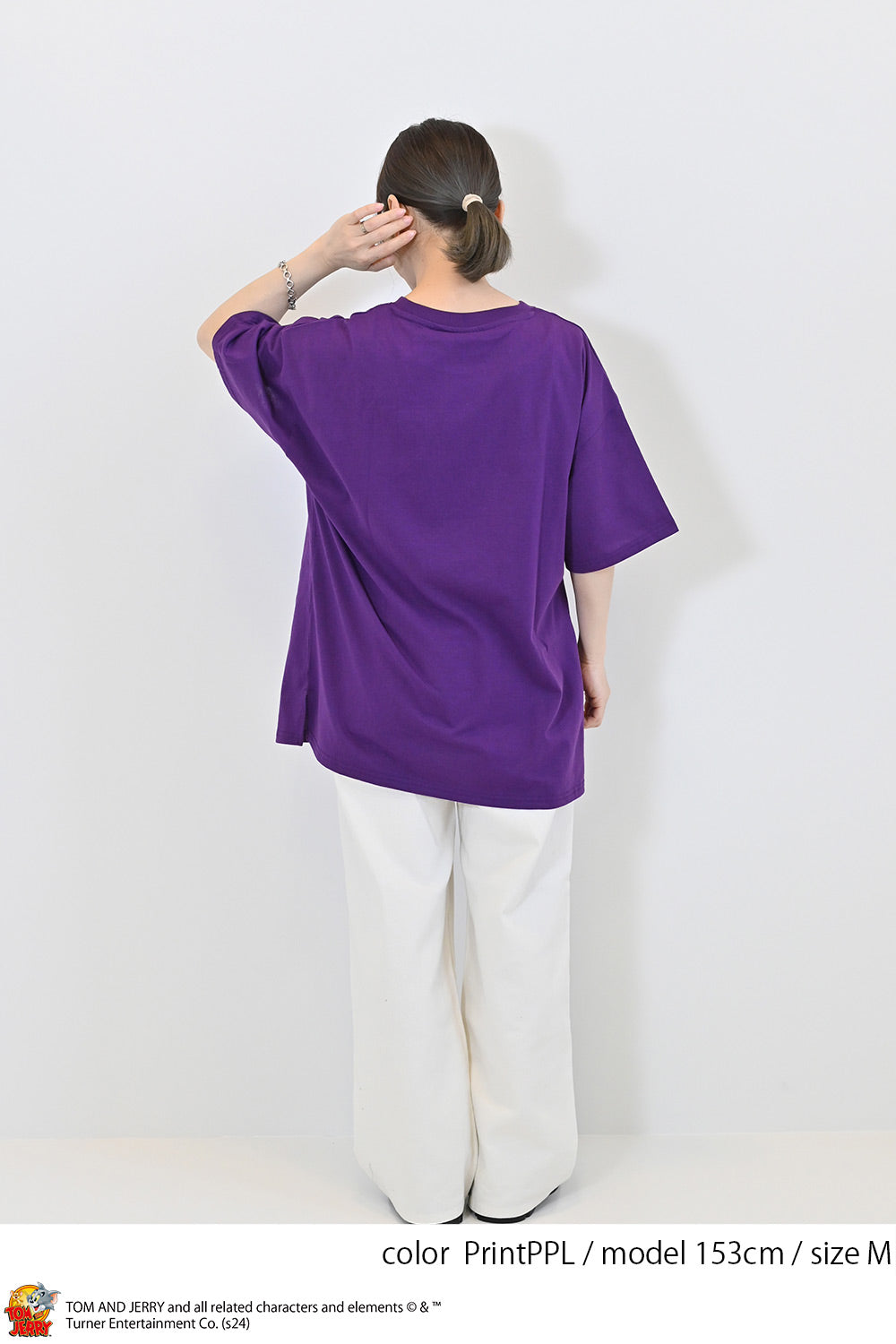 トムとジェリー総刺繍半袖TEE