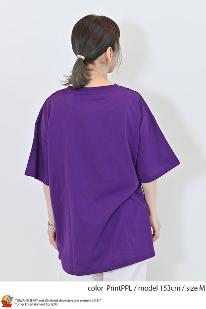 トムとジェリー総刺繍半袖TEE