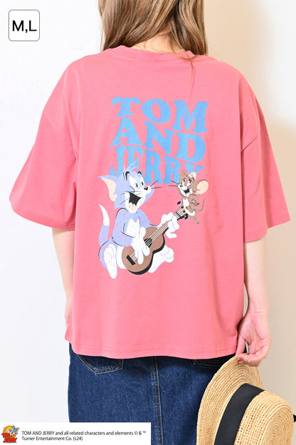 ≪SALE≫Tom and Jerry Jersey Short Sleeve Wide Tee