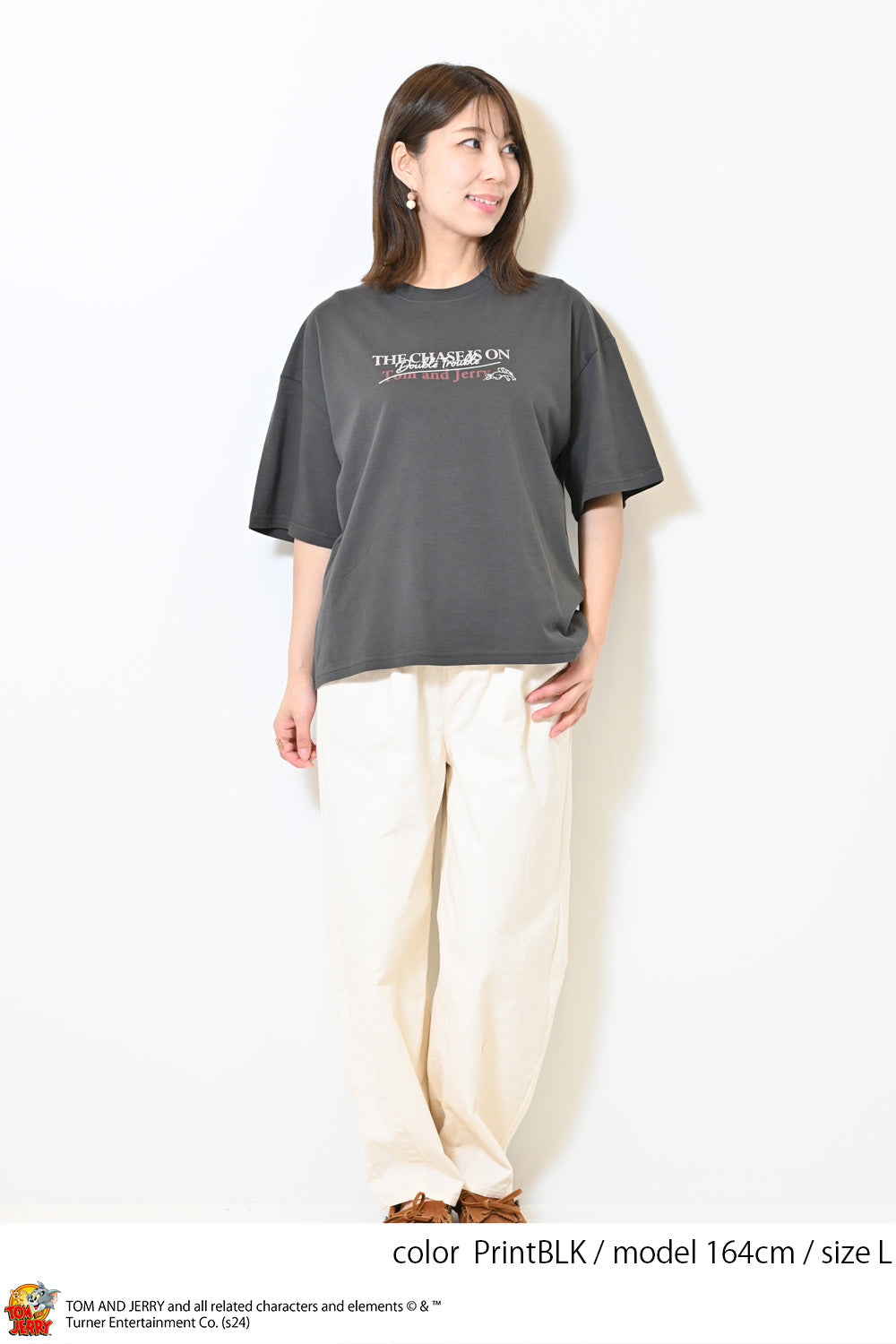 ≪SALE≫Tom and Jerry Jersey Short Sleeve Wide Tee