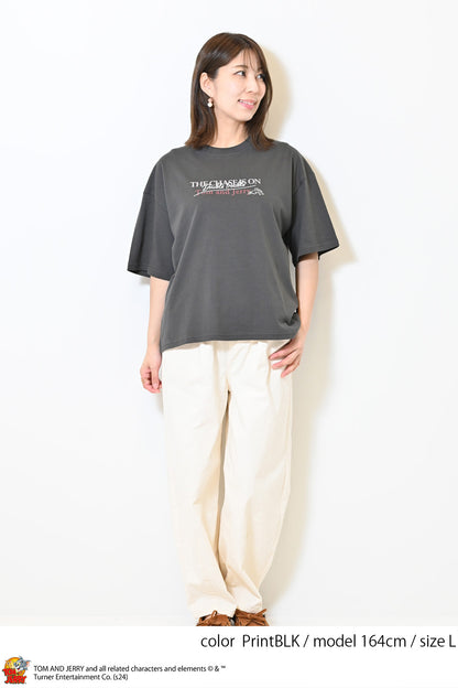 ≪SALE≫Tom and Jerry Jersey Short Sleeve Wide Tee