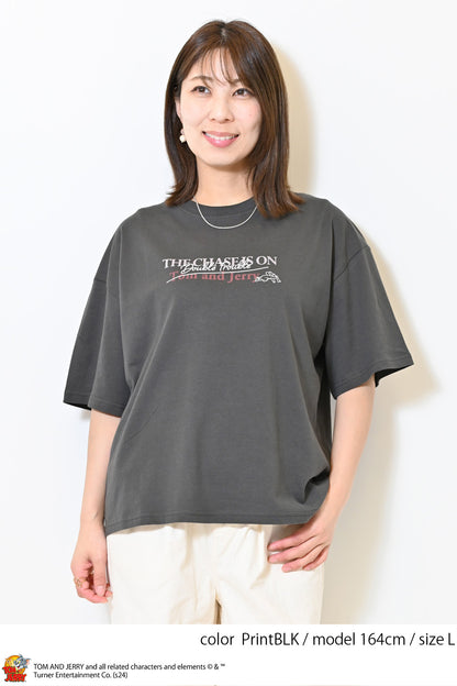≪SALE≫Tom and Jerry Jersey Short Sleeve Wide Tee