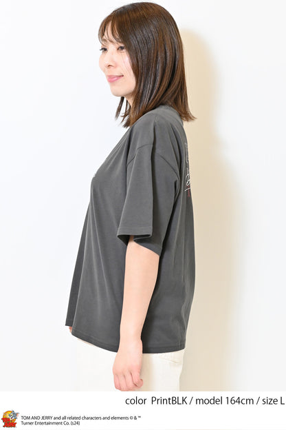 ≪SALE≫Tom and Jerry Jersey Short Sleeve Wide Tee