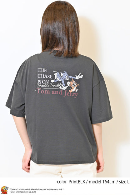 ≪SALE≫Tom and Jerry Jersey Short Sleeve Wide Tee