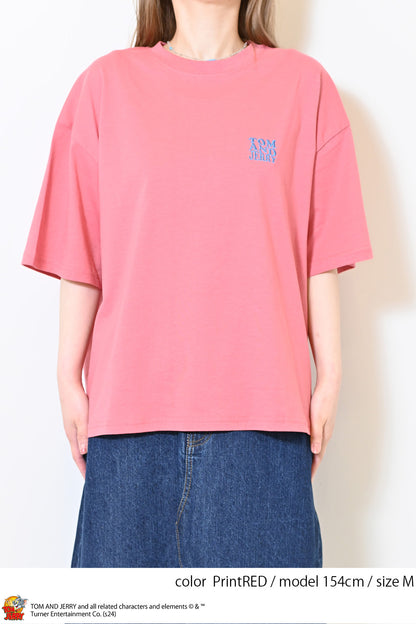 ≪SALE≫Tom and Jerry Jersey Short Sleeve Wide Tee