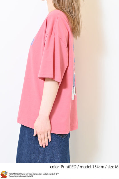 ≪SALE≫Tom and Jerry Jersey Short Sleeve Wide Tee