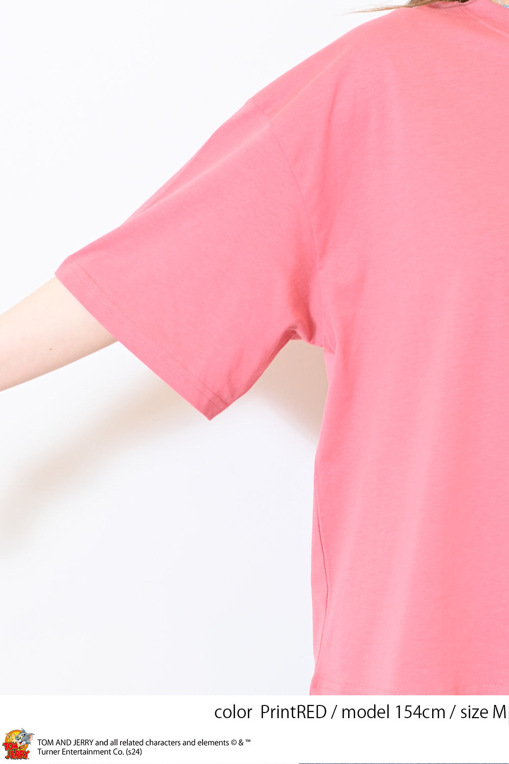 ≪SALE≫Tom and Jerry Jersey Short Sleeve Wide Tee