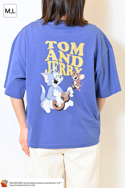 ≪SALE≫Tom and Jerry Jersey Short Sleeve Wide Tee