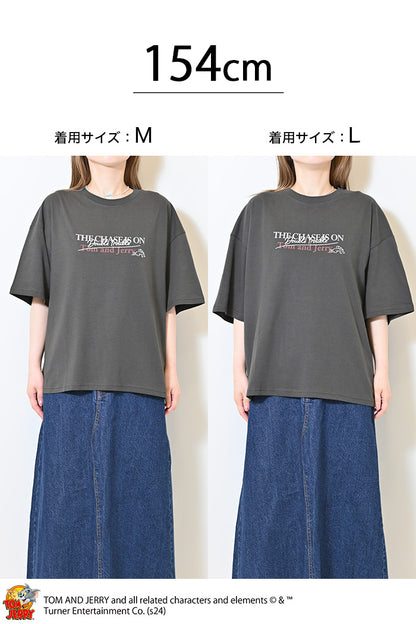 ≪SALE≫Tom and Jerry Jersey Short Sleeve Wide Tee