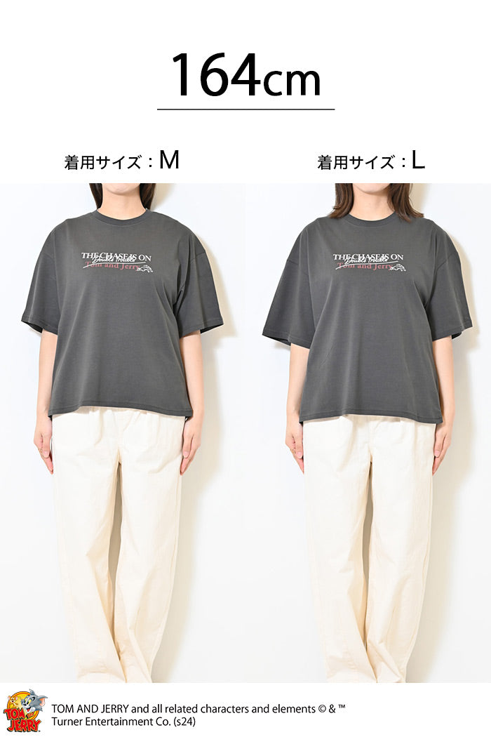 ≪SALE≫Tom and Jerry Jersey Short Sleeve Wide Tee