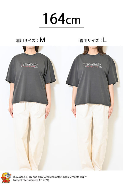 ≪SALE≫Tom and Jerry Jersey Short Sleeve Wide Tee
