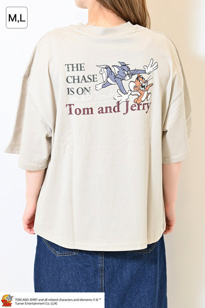 ≪SALE≫Tom and Jerry Jersey Short Sleeve Wide Tee