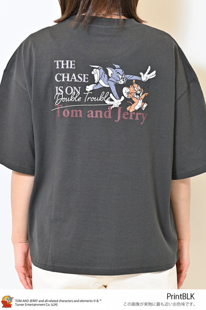 ≪SALE≫Tom and Jerry Jersey Short Sleeve Wide Tee