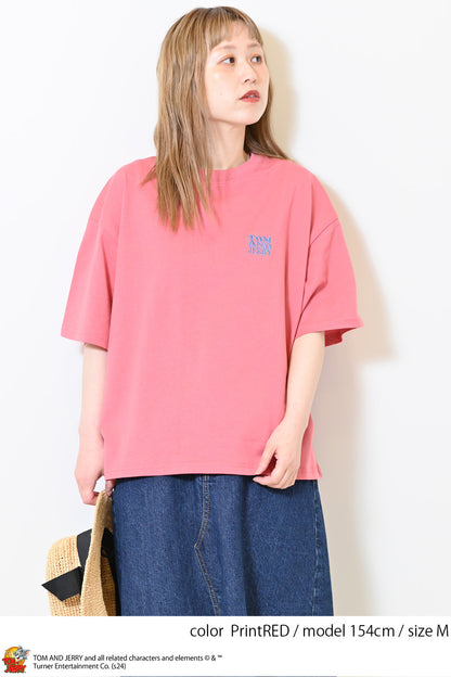 ≪SALE≫Tom and Jerry Jersey Short Sleeve Wide Tee