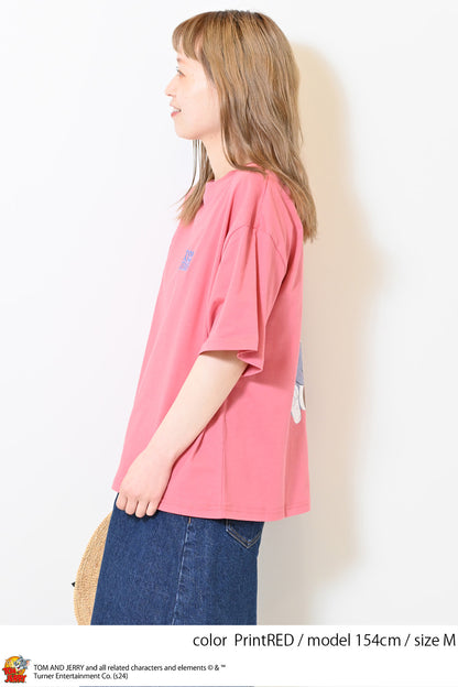 ≪SALE≫Tom and Jerry Jersey Short Sleeve Wide Tee