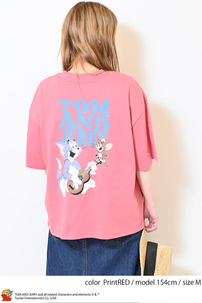≪SALE≫Tom and Jerry Jersey Short Sleeve Wide Tee
